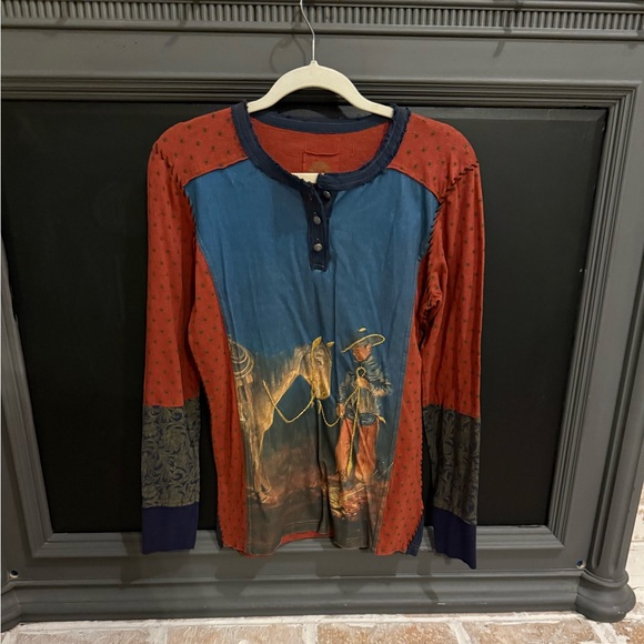 Double D Ranch Lone Cowboy Long Sleeve Shirt - Picture 2 of 6